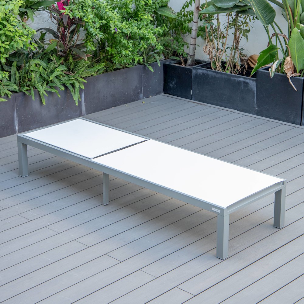 Marlin Modern Aluminum Outdoor Patio Chaise Lounge Chair. Picture 15