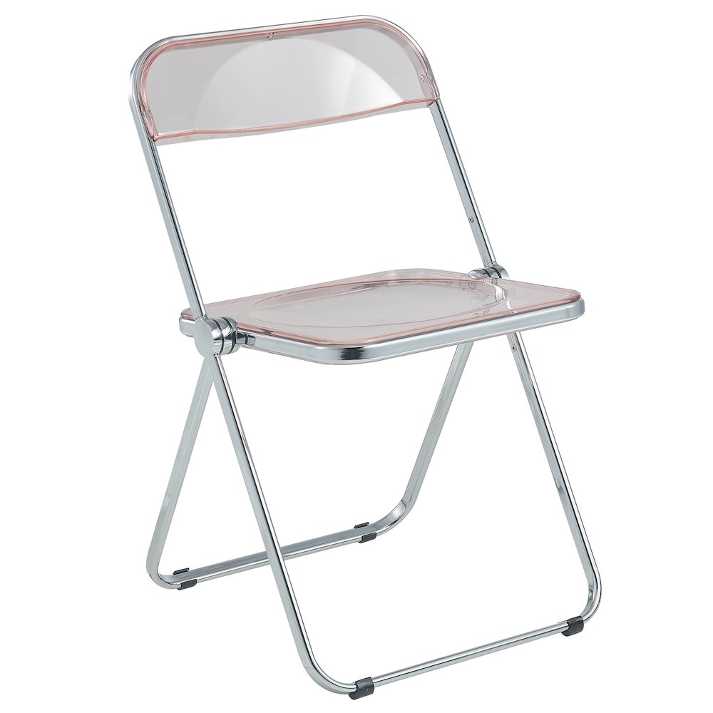 Lawrence Acrylic Folding Chair With Metal Frame. Picture 3
