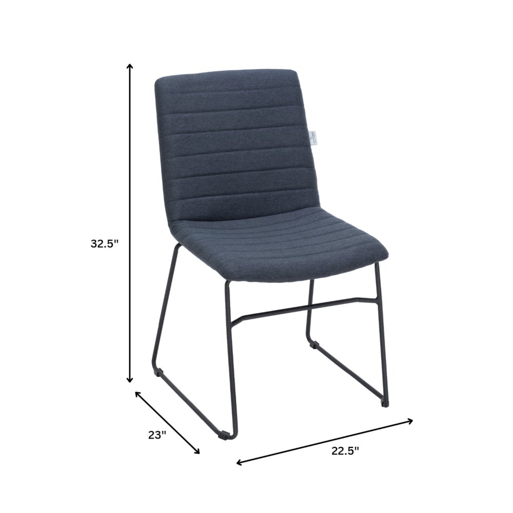 Zylar Series Office Guest Chair in Dark Blue Fabric. Picture 21