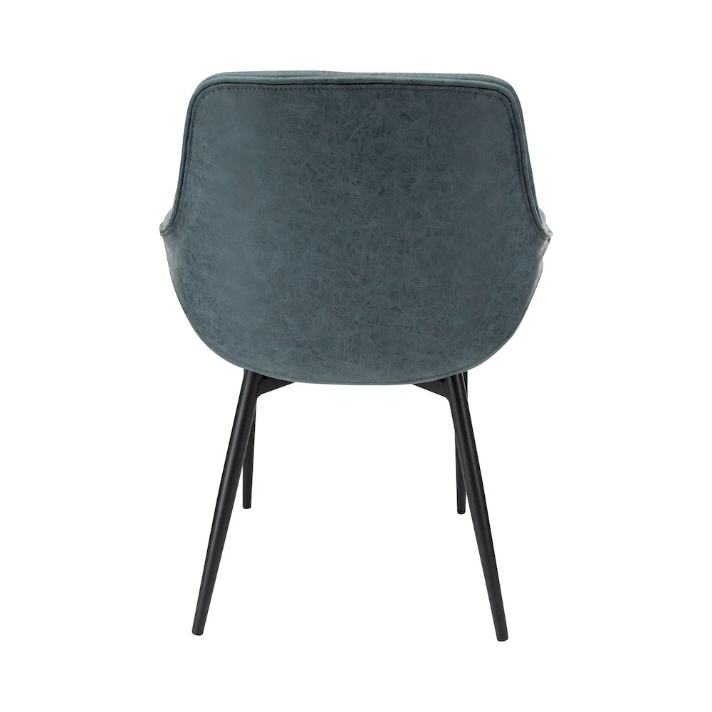 Markley Modern Leather Dining Arm Chair With Metal Legs Set of 4. Picture 13