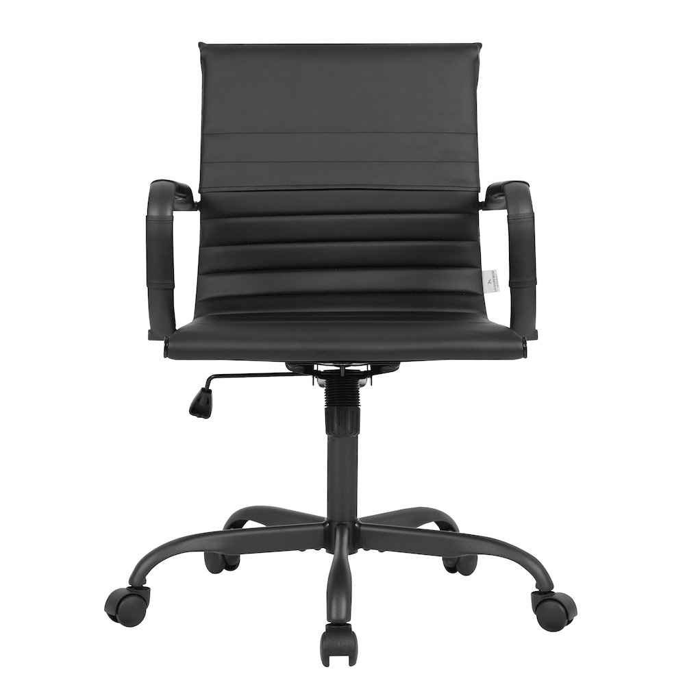 Harris Leather Home Office Chair With Black Frame in Black. Picture 19
