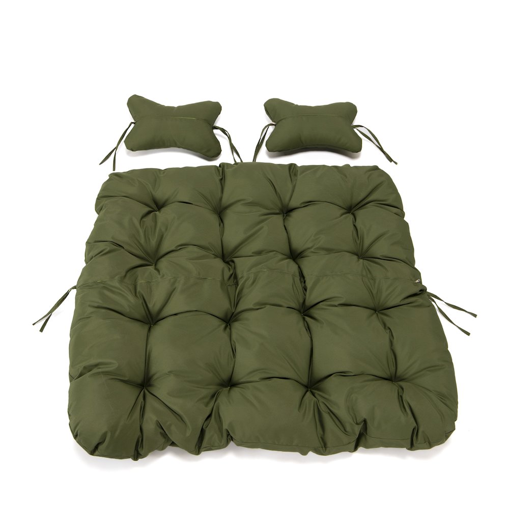 Wicker 2 Person Double Folding Hanging Egg Swing Cushion. Picture 6
