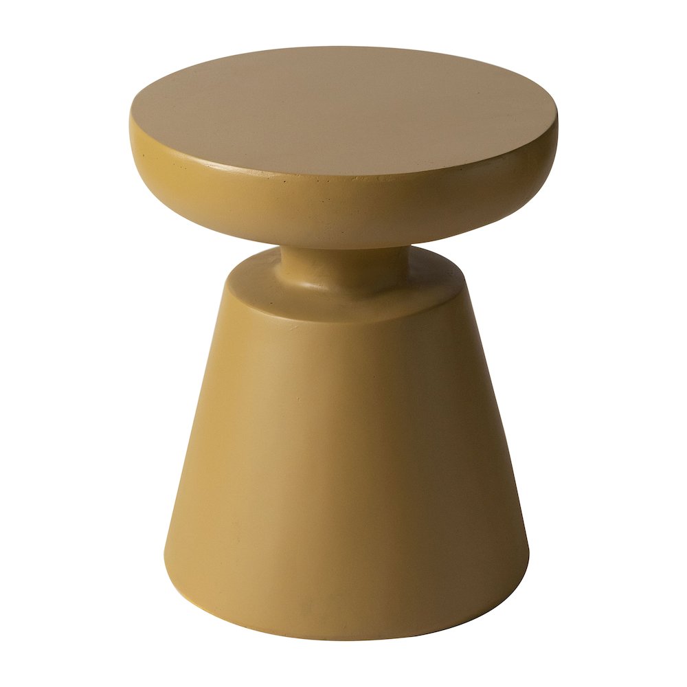 Isle Collection Fiberglass Outdoor Side Table in Brown. Picture 11