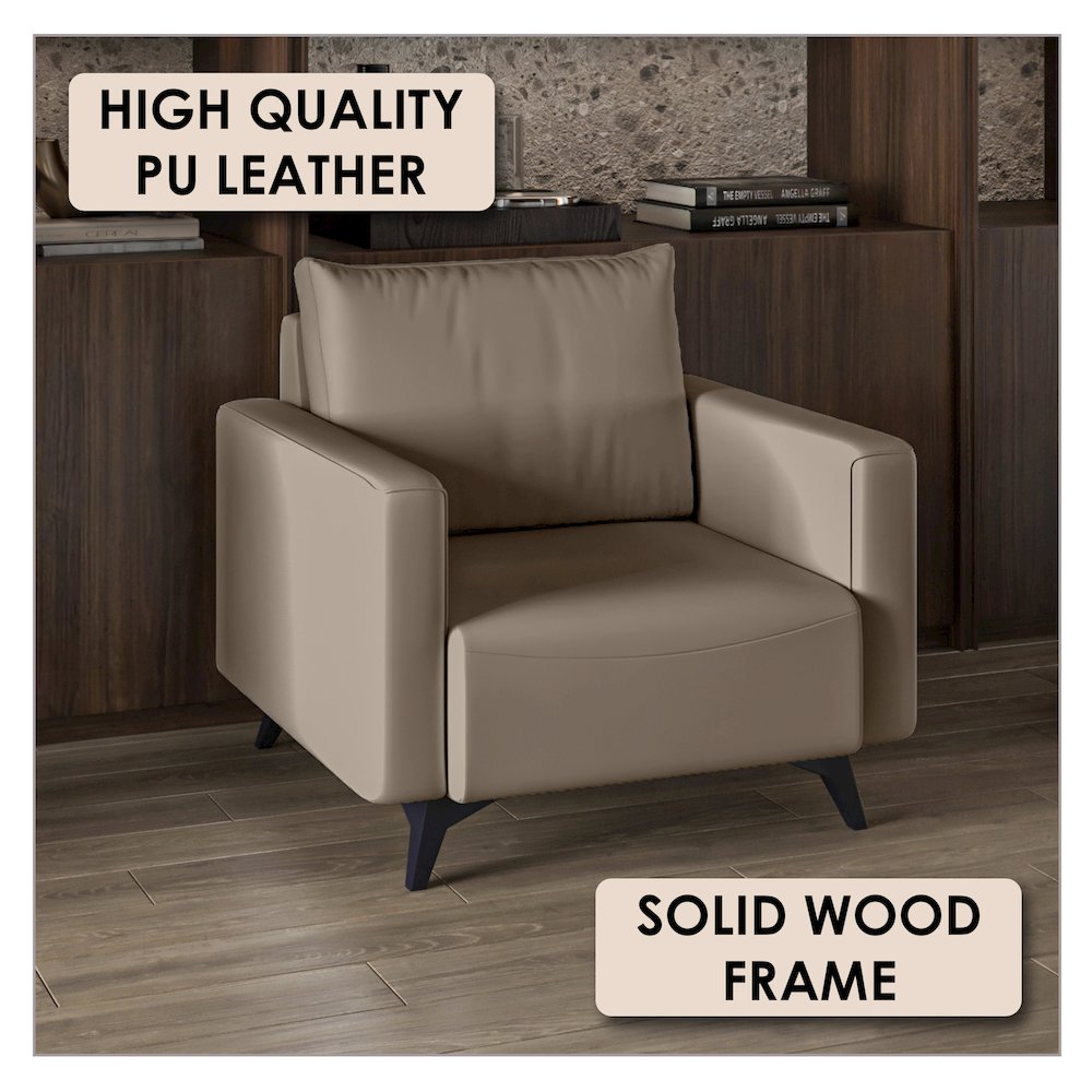 Inno Collection Single Seater Sofa In Taupe. Picture 3
