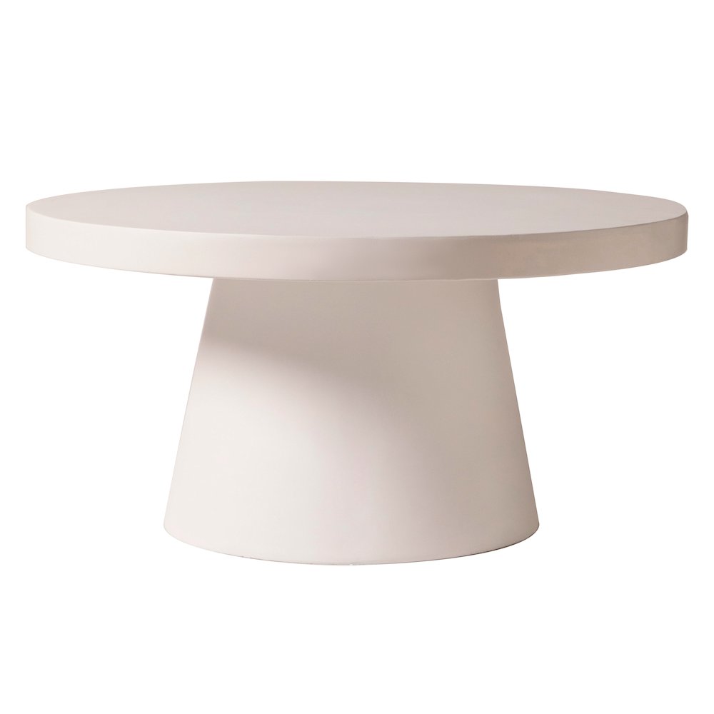 Dune Collection Fiberglass Outdoor Coffee Table In Grey. Picture 23