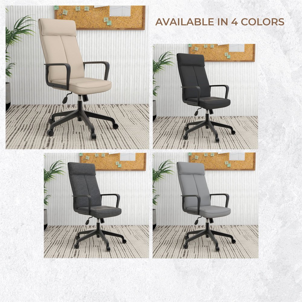 Aiaria Collection Modern Office Chair In Tan. Picture 7