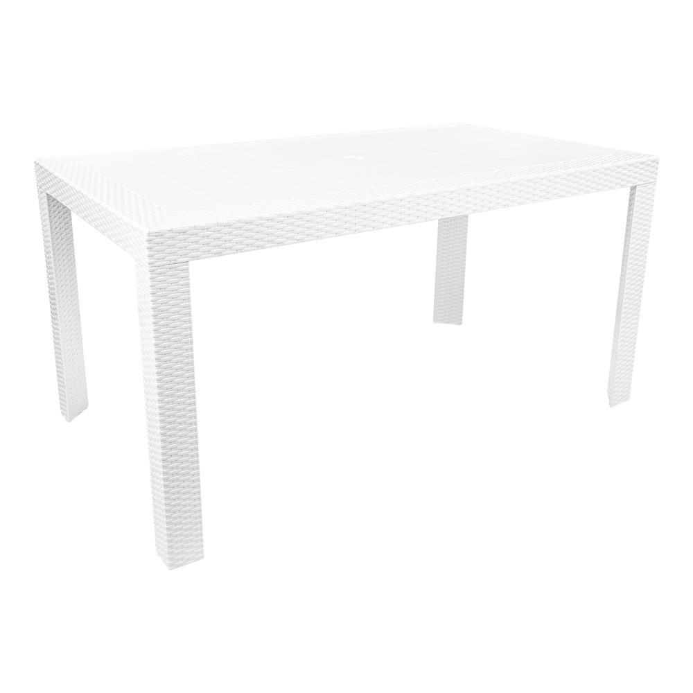 Mace 7-Piece Outdoor Dining Set with Rectangular Table and Stackable Chairs. Picture 12