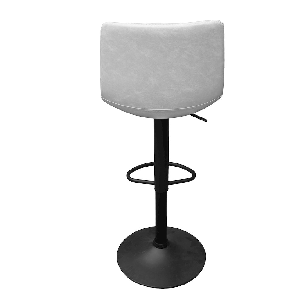 Tilbury Modern Adjustable Bar Stool in Light Grey. Picture 7