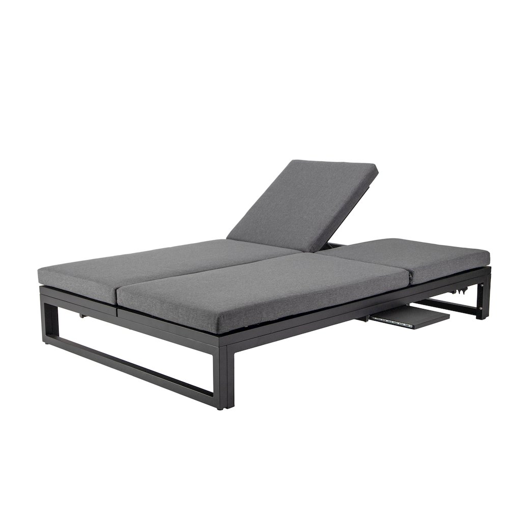 Chelsea Convertible Lounge Reclining Double Chaise With Cushions. Picture 2