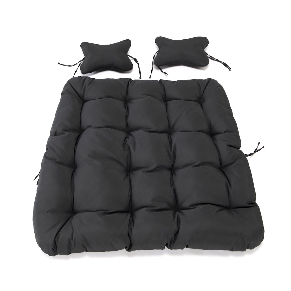 LeisureMod Wicker 2 Person Double Folding Hanging Egg Swing Cushion. Picture 5