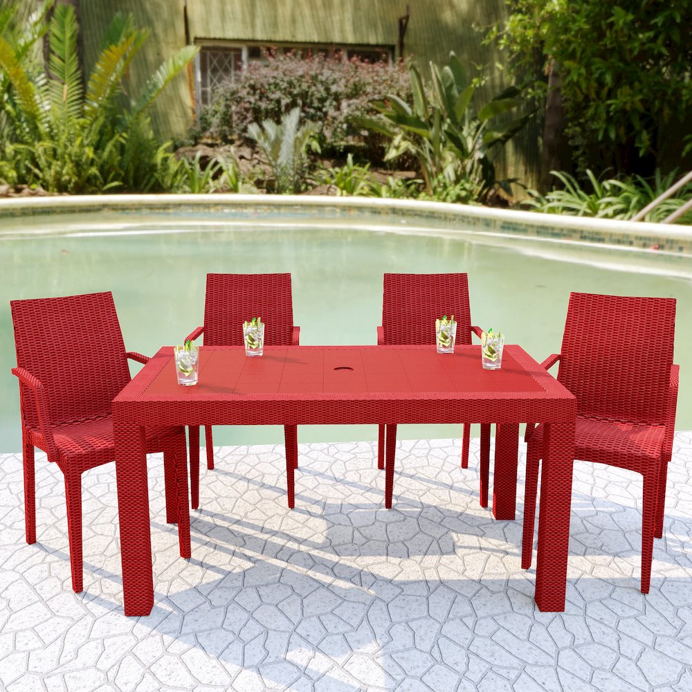Weave Mace Indoor/Outdoor Chair (With Arms), Set of 4. Picture 2