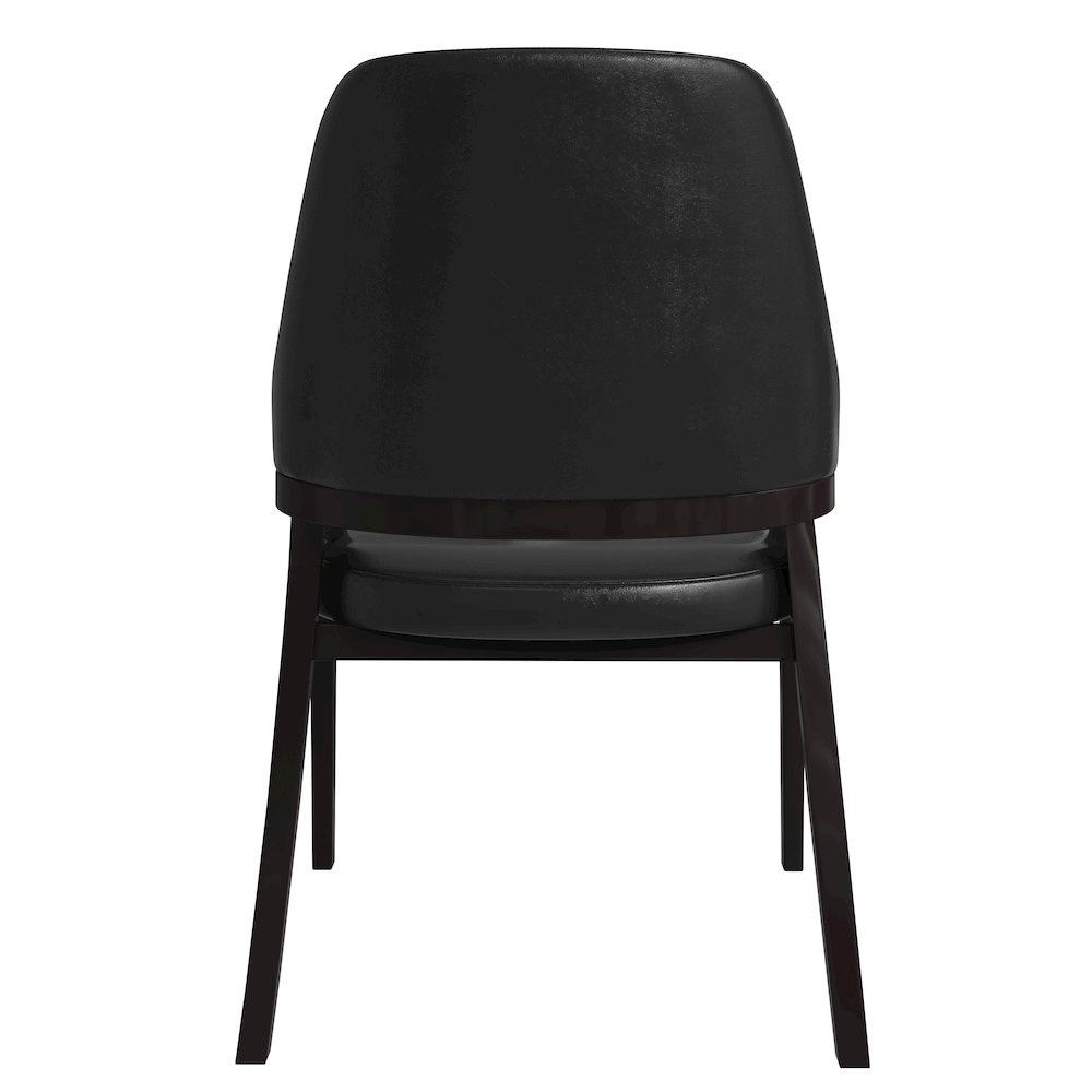 Ethora Collection Modern Wooden Dining Chair in Black. Picture 8