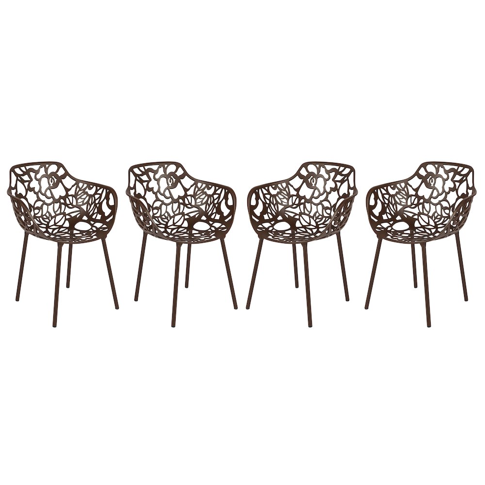 Modern Devon Aluminum Armchair, Set of 4. Picture 2