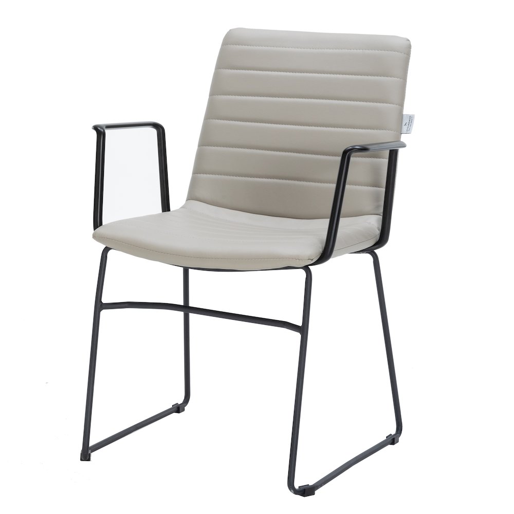 Zylar Series Office Guest Arm Chair in Tan Leather. Picture 7