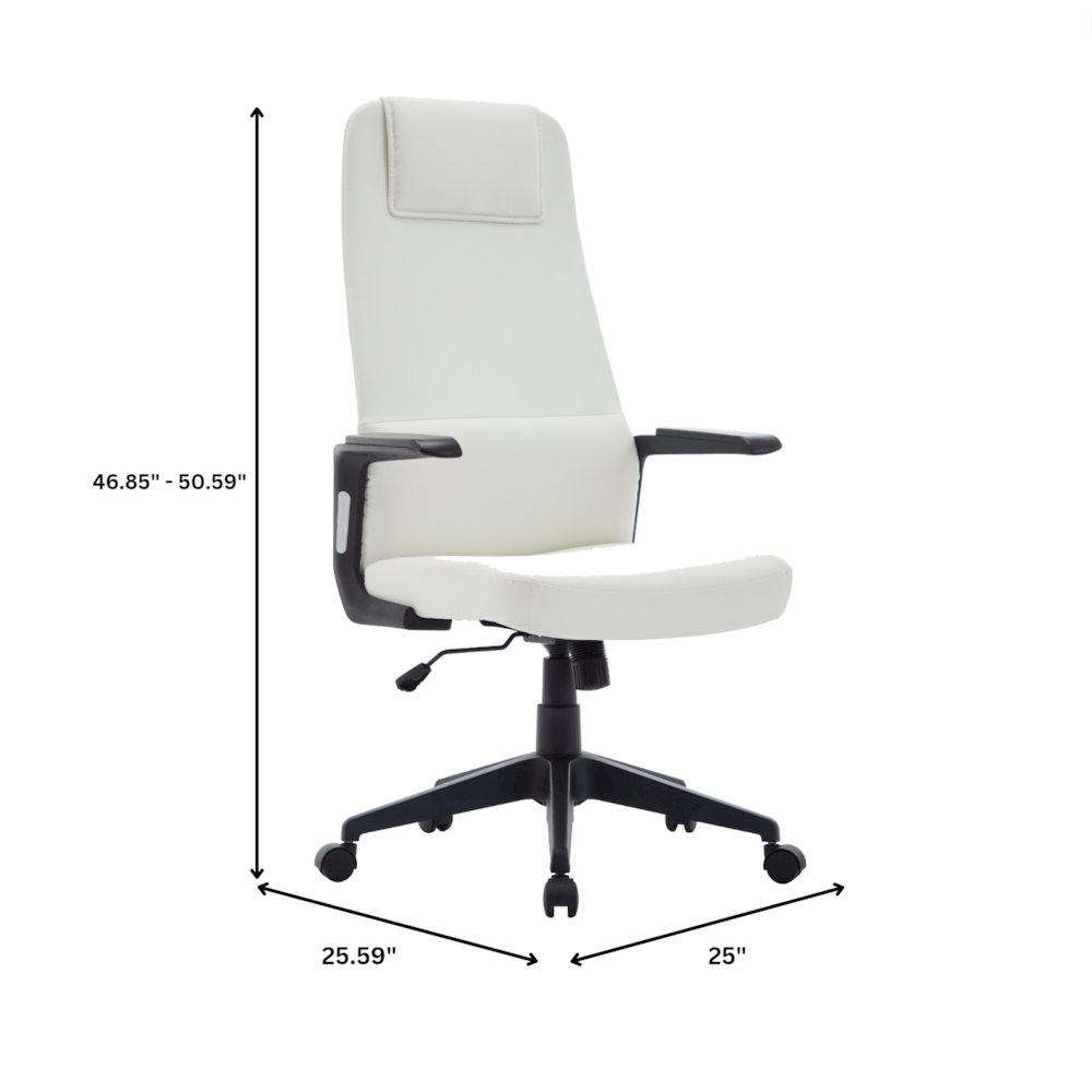 Nexa Collection Modern Office Chair In White. Picture 15
