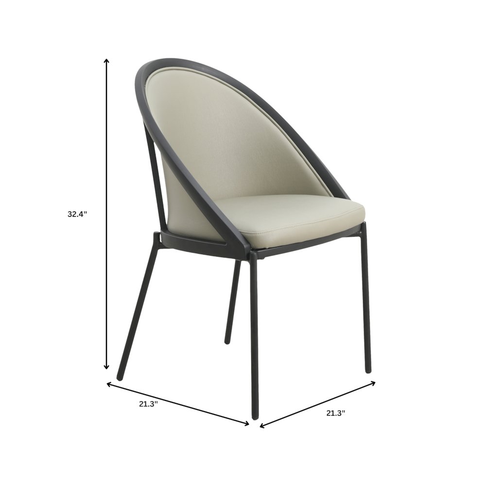 Urbane Collection Modern Dining Chair With Olive Green. Picture 23