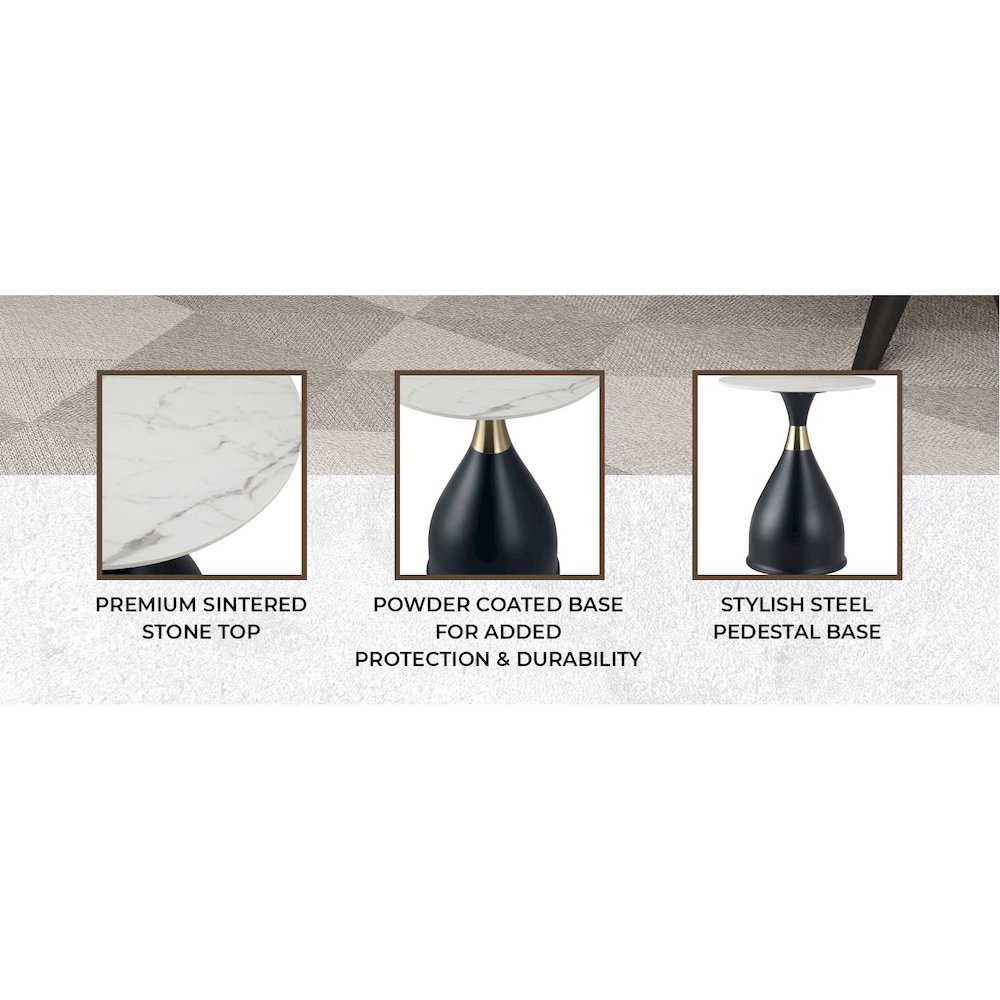 Bento Collection Modern End Table In Black. Picture 41