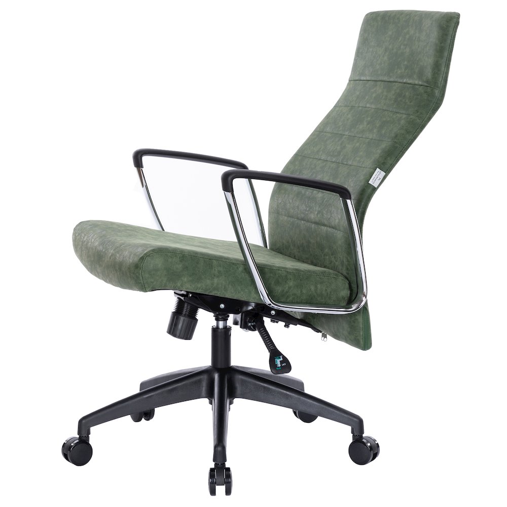 Hilton Leather Office Chair in Green. Picture 14