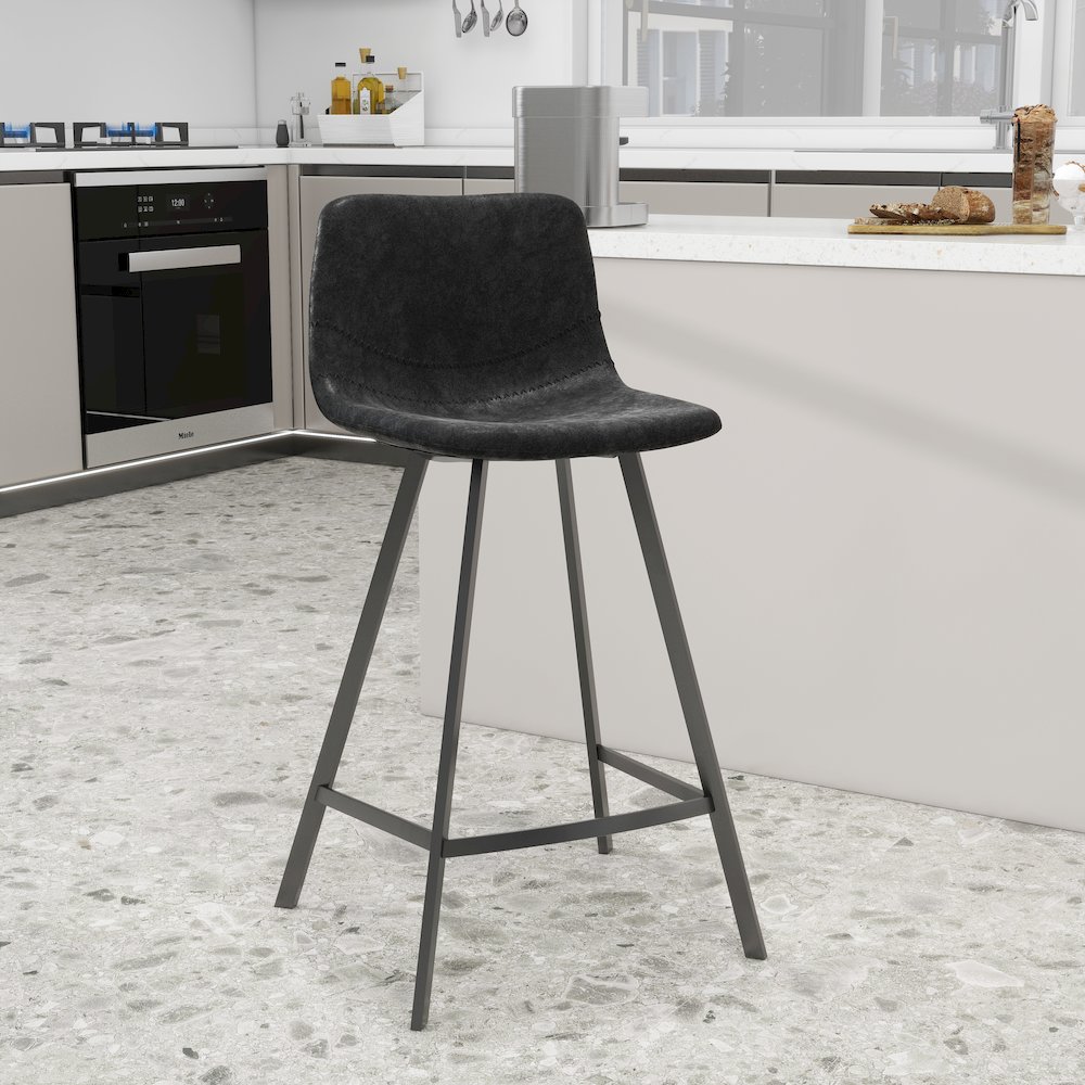 Elland - Counter stool -Charcoal Black. Picture 9