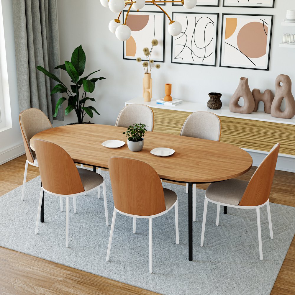 Tule Mid-Century Modern Dining Side Chair. Picture 3