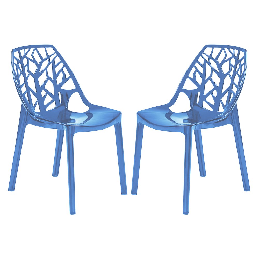 Cornelia Modern Spring Cut-Out Tree Design Stackable Dining Chair. Picture 1