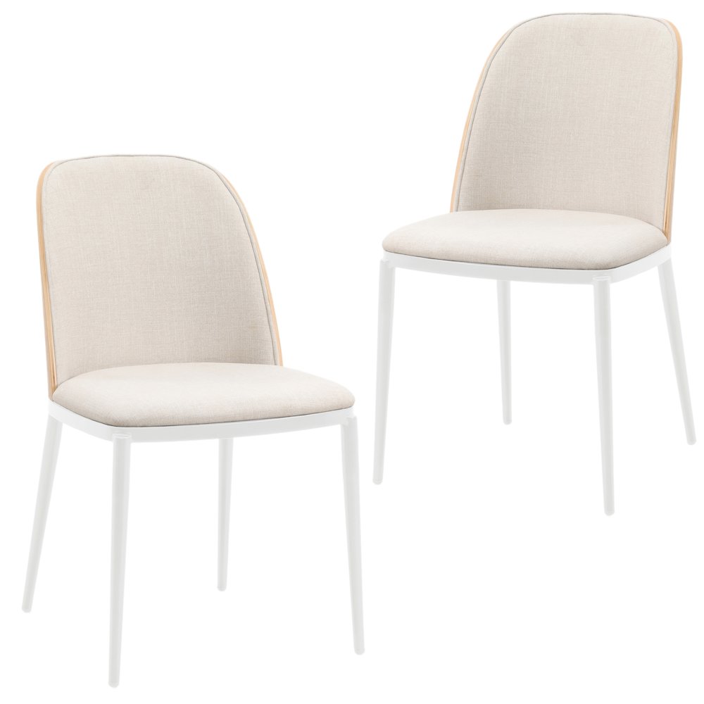 Tule Mid-Century Modern Dining Side Chair Set of 2. Picture 2