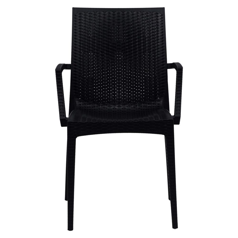 Mace Mid-Century 7-Piece Rectangular Outdoor Dining Set with 4 Side Chairs. Picture 9