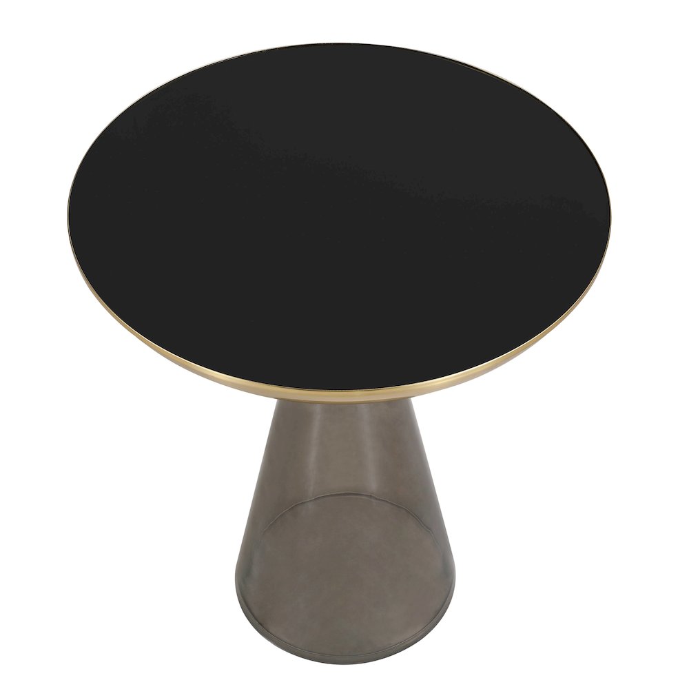 Hyalus Collection Glass Side table in Smoke. Picture 11
