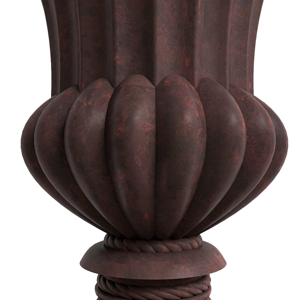 Lotus Series Poly Stone Planter in Brown, 20 Dia, 28 High. Picture 14