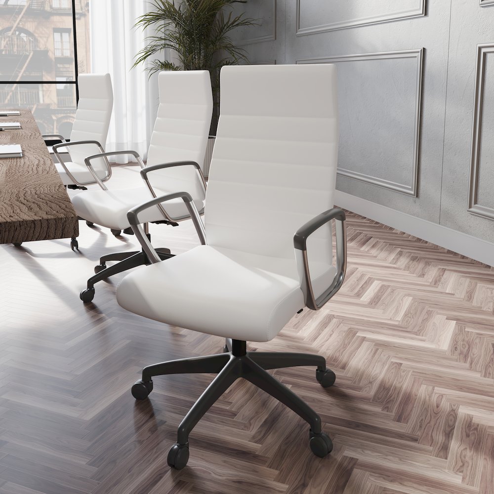 Hilton Modern High-Back Leather Office Chair. Picture 6