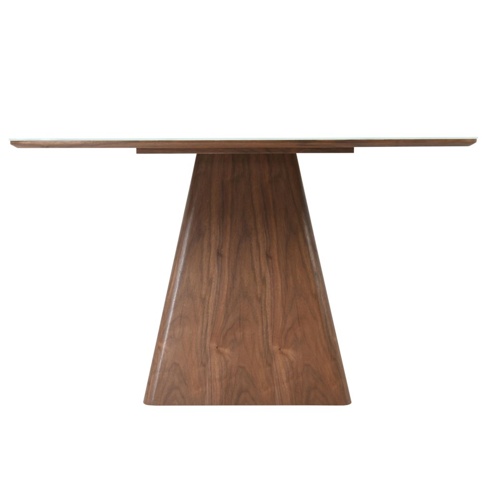 Modern Dining Wooden Square Dining Table Walnut With Marbled Top. Picture 6