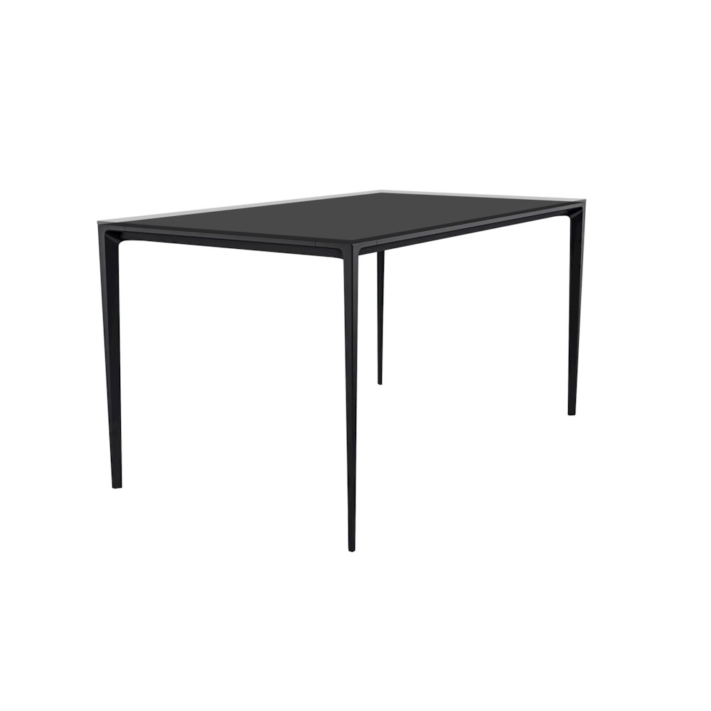 Avo Series Modern Dining Table Black Base, With 71 Clear Glass Top. Picture 3