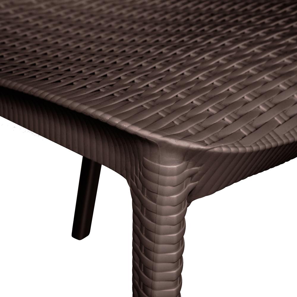 Kent Outdoor Patio Plastic Dining Arm Chair. Picture 7