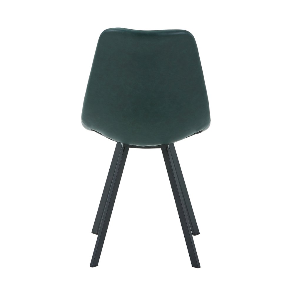 Markley Modern Leather Dining Chair With Metal Legs. Picture 16