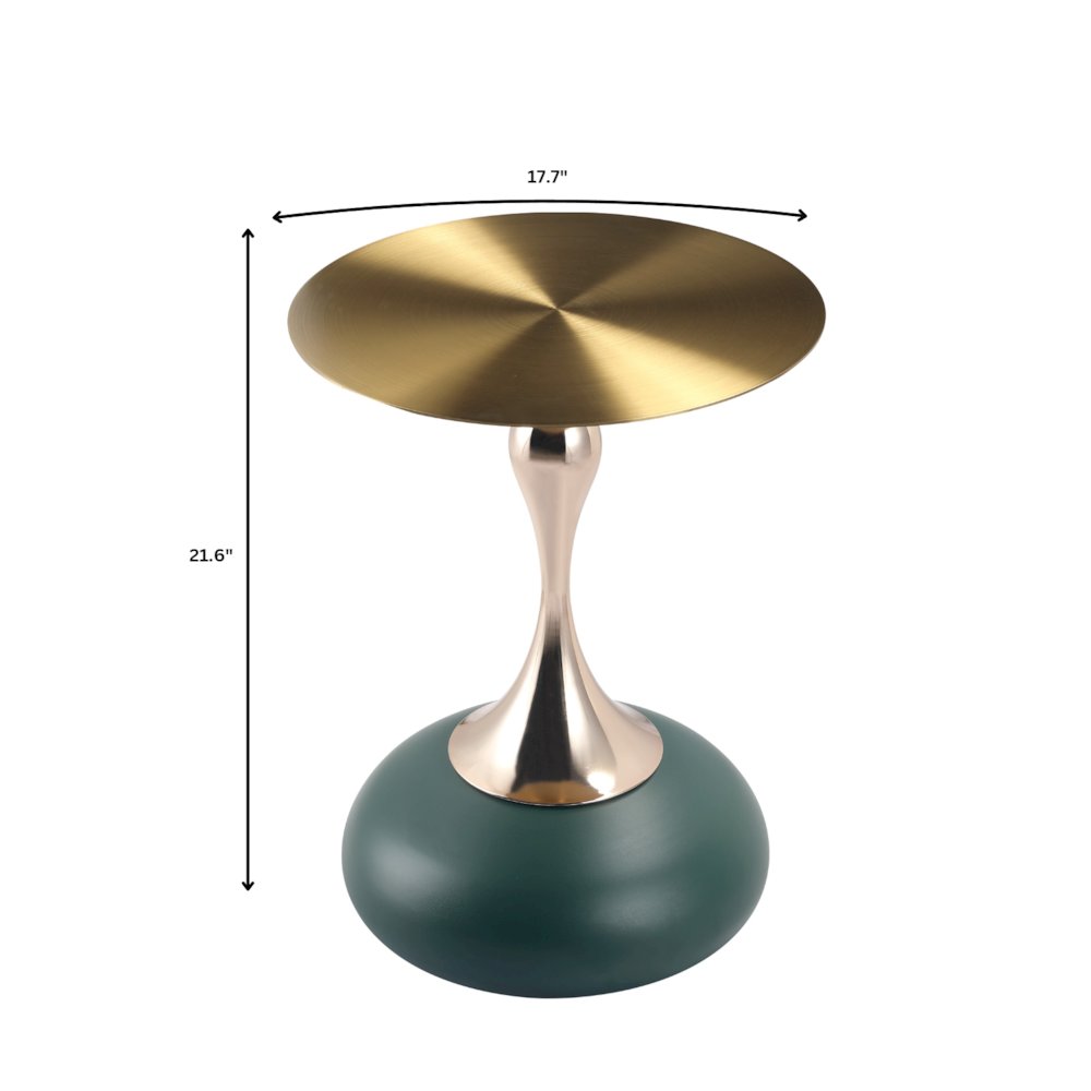 Savoy Collection Modern End Table In Green. Picture 19