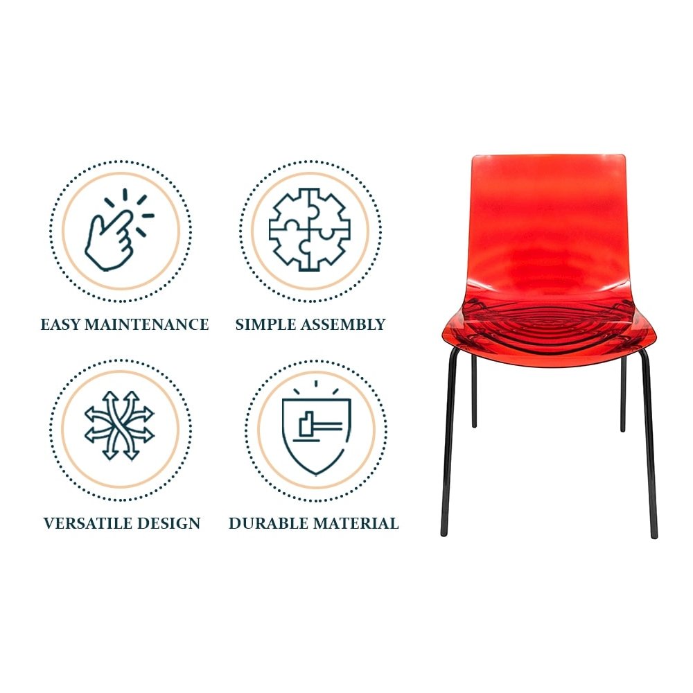 Astor Water Ripple Design Dining Chair. Picture 15