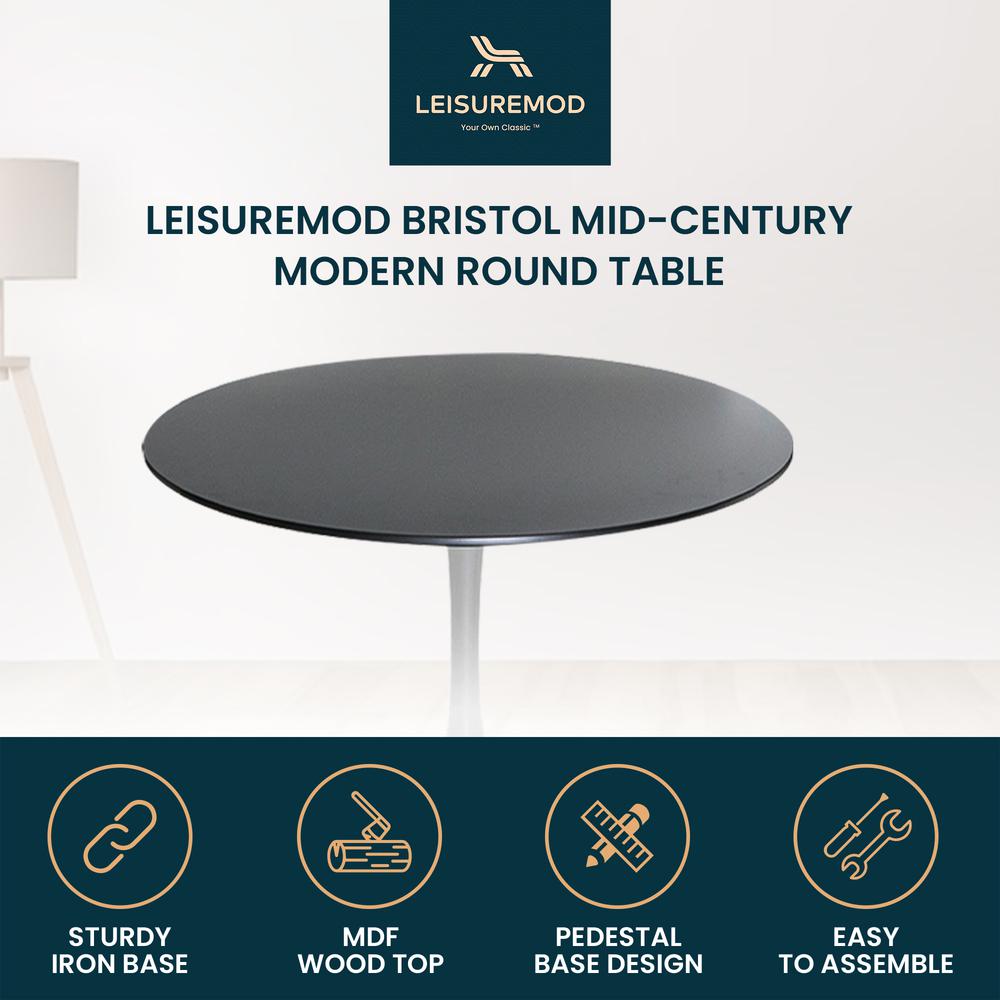 Round Dining Table with Wood Top. Picture 10