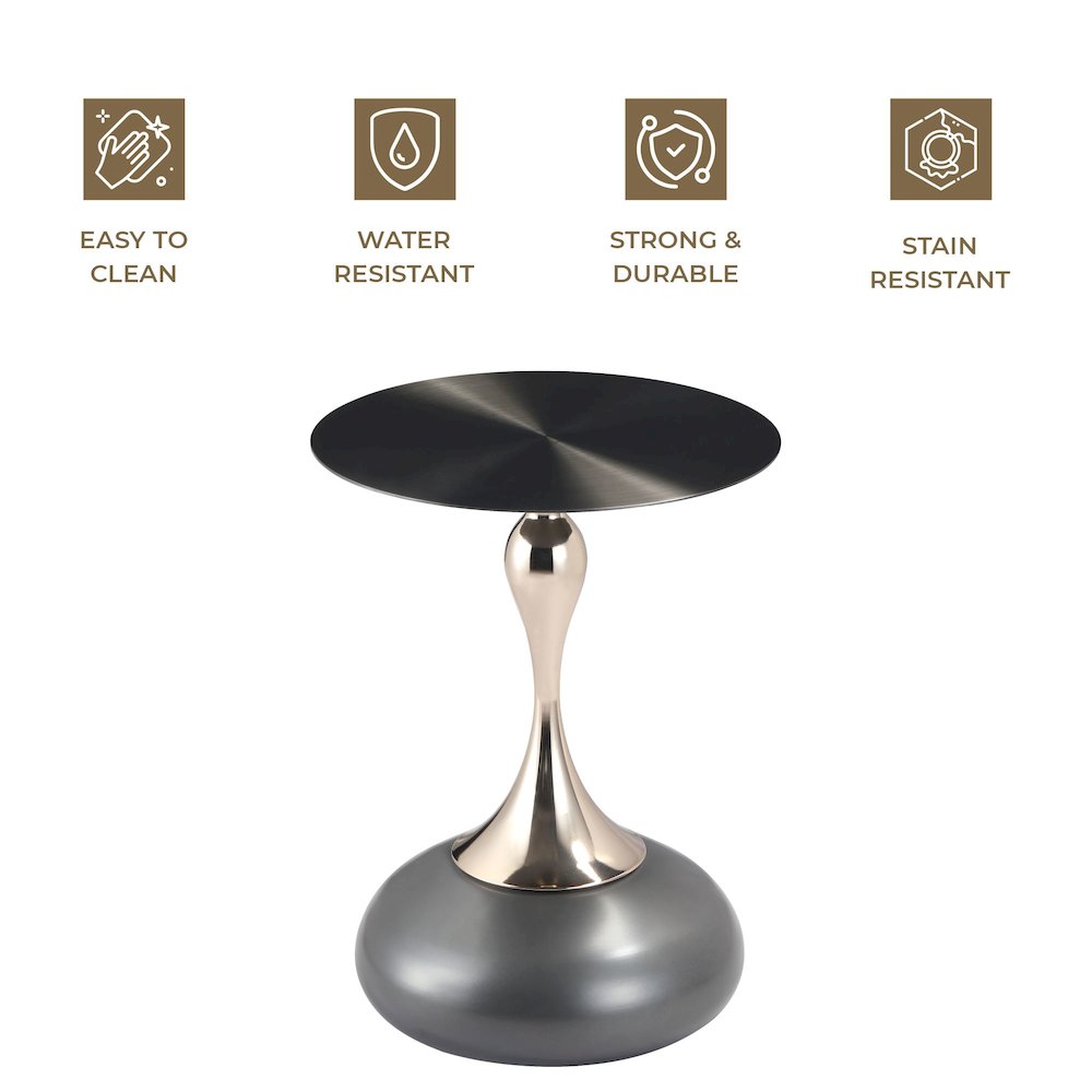 Savoy Collection Modern End Table In Grey. Picture 24