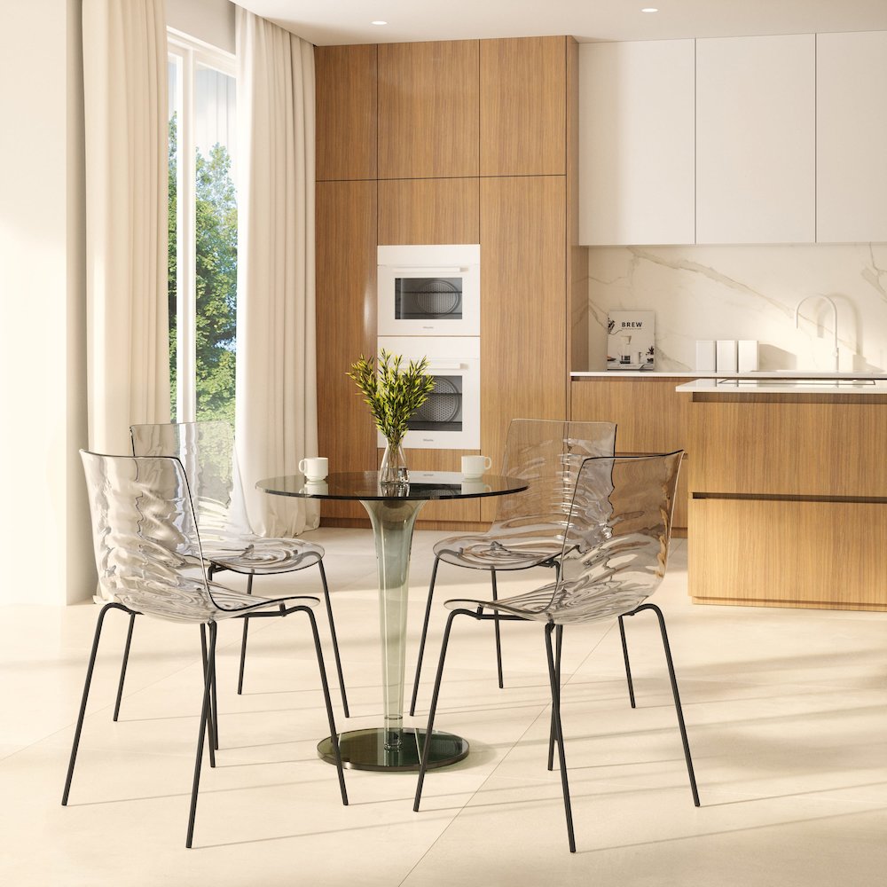 Astor Water Ripple Design Dining Chair. Picture 12
