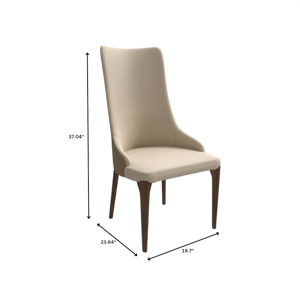 Elm Collection Modern Wooden Dining Chair In Toupe. Picture 1
