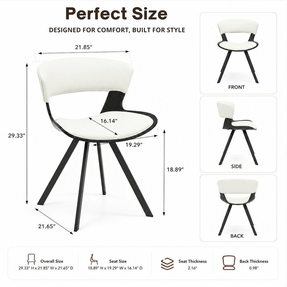 Bristol Dining table, White Base with 36" Round Light Natural MDF top. Picture 13