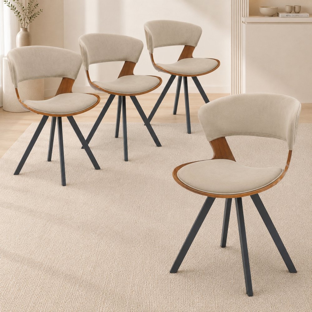Bristol Dining table, White Base with 36" Round Light Natural MDF top. Picture 11