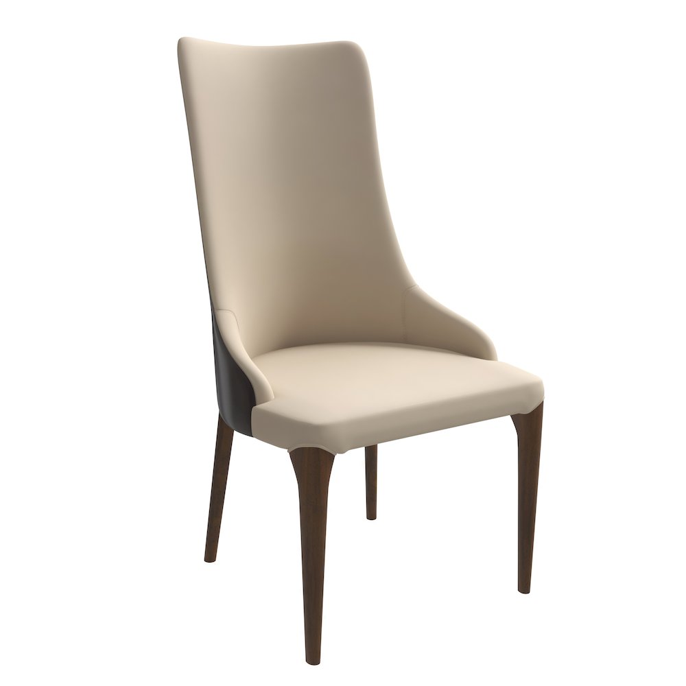 Elm Collection Modern Wooden Dining Chair In Brown. Picture 3