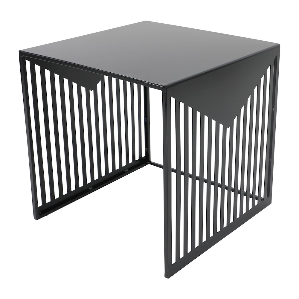 Cisco Modern Square Steel Side Table with Powder Coated Finish. Picture 5