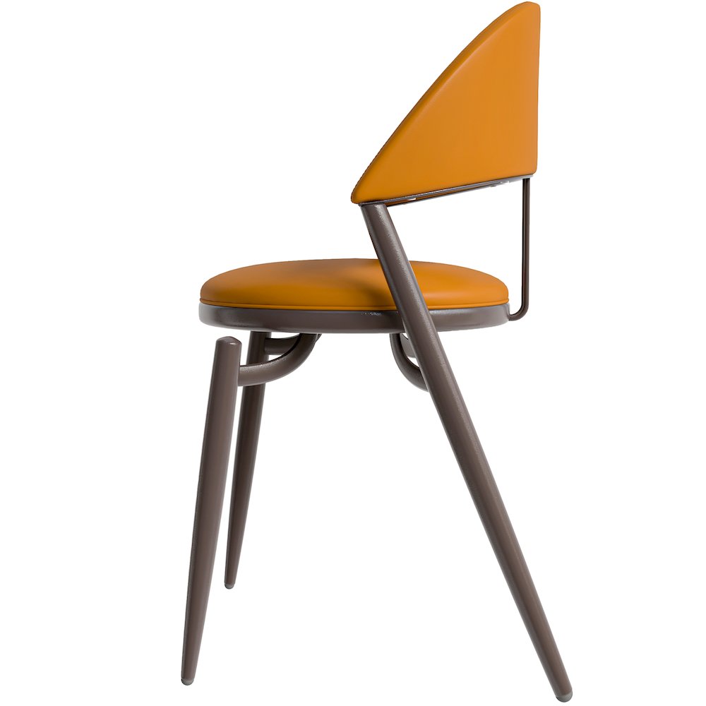 Venice Collection Modern Dining Chair In Light Brown. Picture 11