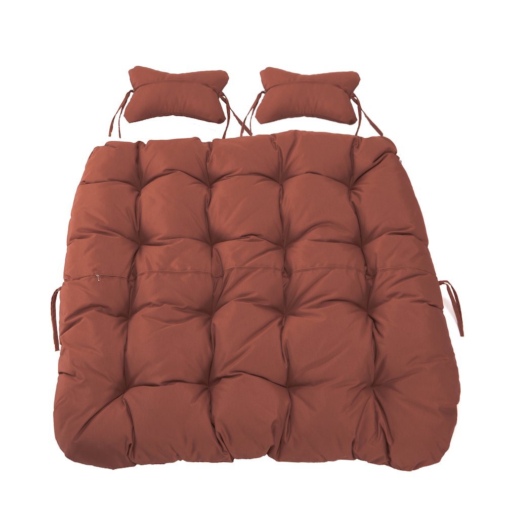 Wicker 2 Person Double Folding Hanging Egg Swing Cushion. Picture 6