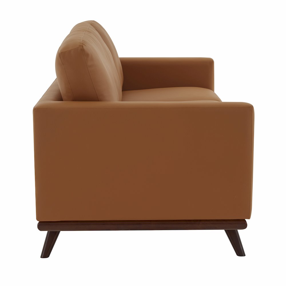 Chester Modern Leather Sofa With Birch Wood Base. Picture 10
