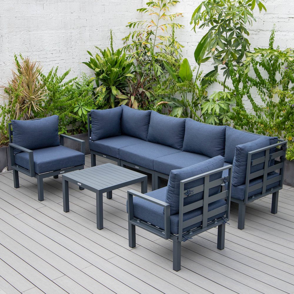 Chelsea 7-Piece Patio Sectional And Coffee Table. Picture 7