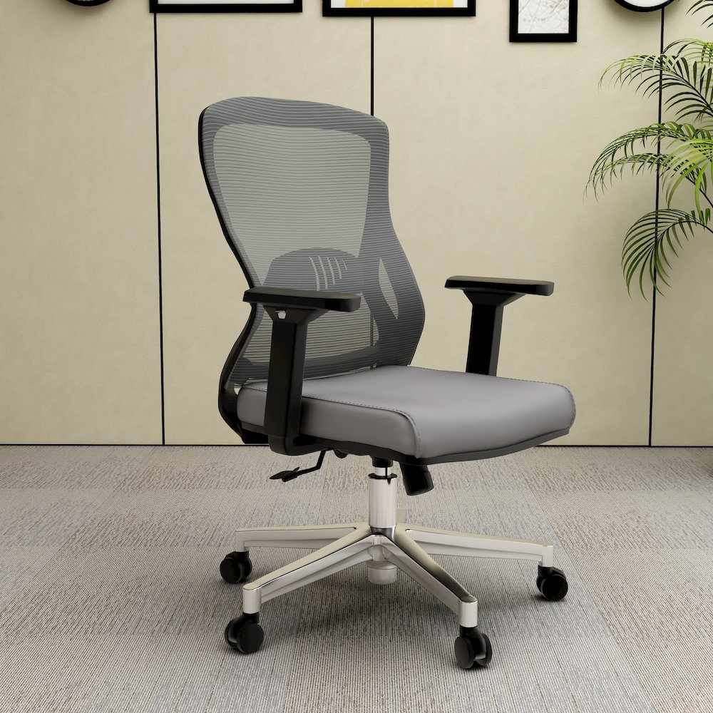 Office Adorit Series Office Task Chair In Grey. Picture 10