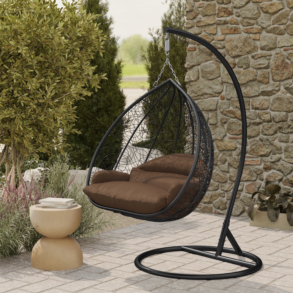 Recluse Collection Modern Outdoor Swing Chair. Picture 9